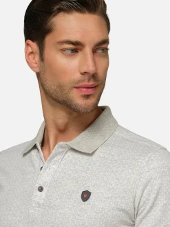 Wam Denim Polo'S<Aney Dynamic Texture Grey Polo