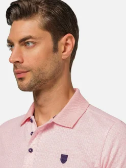 Wam Denim Polo'S<Aney Dynamic Texture Pink Polo