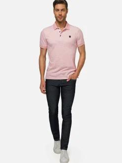 Wam Denim Polo'S<Aney Dynamic Texture Pink Polo