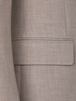 Wam Denim Colberts<Araya Peak Lapel Single Breast Beige Suit Blazer