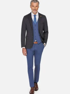 Wam Denim Pantalons<Archer Slim Fit Plain Indigo Navy Pantalon