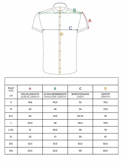 Wam Denim Overhemd Korte Mouwen<Asher Tailored Fit White Brown Overhemd