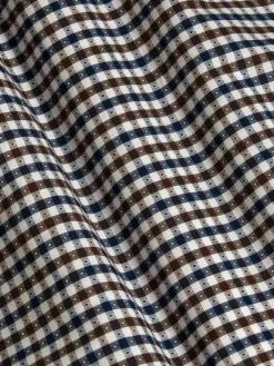 Wam Denim Overhemd Korte Mouwen<Asher Tailored Fit White Brown Overhemd