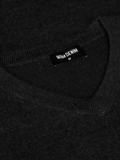 Wam Denim Sweaters<Athens V-Neck Black Sweater