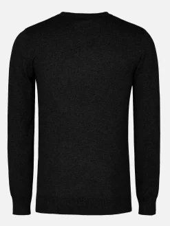 Wam Denim Sweaters<Athens V-Neck Black Sweater