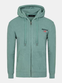 Wam Denim Sweaters<Avery Full Zipped Blue Hoodie Shorts Set