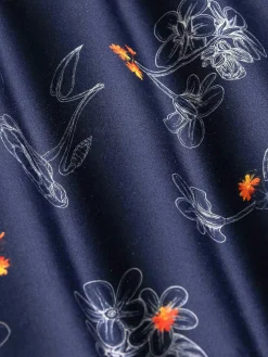 Wam Denim Overhemd Lange Mouwen<Baga Navy Floral Print Overhemd Longe Mouw