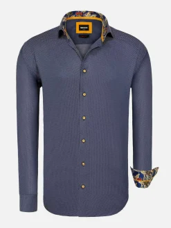 Wam Denim Overhemd Lange Mouwen<Bentley Regular Fit Navy Overhemd