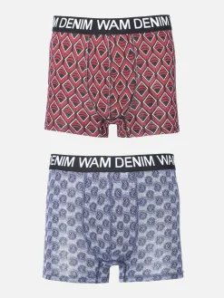 Wam Denim Boxershorts<Boxer 73006 Mabou Grey Dark Red