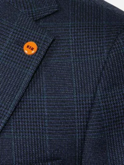 Wam Denim Colberts<Branco Micro Patterned Navy Blazer