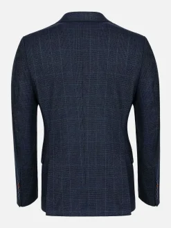 Wam Denim Colberts<Branco Micro Patterned Navy Blazer