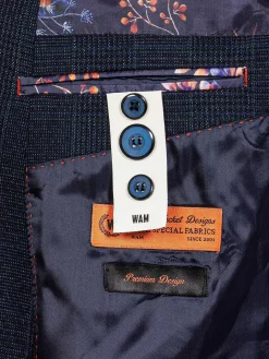 Wam Denim Colberts<Branco Micro Patterned Navy Blazer