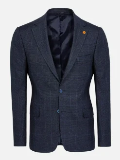 Wam Denim Colberts<Branco Micro Patterned Navy Blazer
