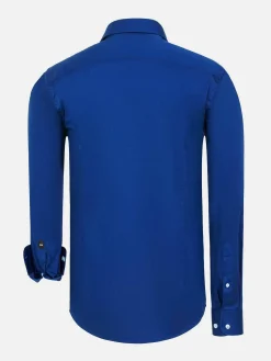 Wam Denim Overhemd Lange Mouwen<Catalina Light Navy Solid Overhemd Lange Mouw