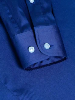 Wam Denim Overhemd Lange Mouwen<Catalina Light Navy Solid Overhemd Lange Mouw