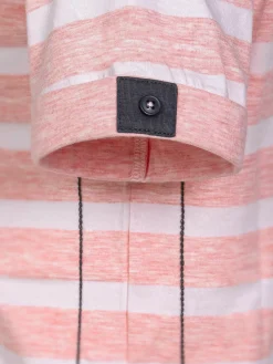 Wam Denim T-Shirts<Doenga Striped V-Neck Pink T-Shirt