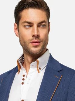 Wam Denim Colberts<Dwayne Notched Lapel Light Navy Colbert