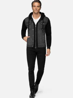 Wam Denim Vesten<Echten Slim Fit Hoodie Black Vesten
