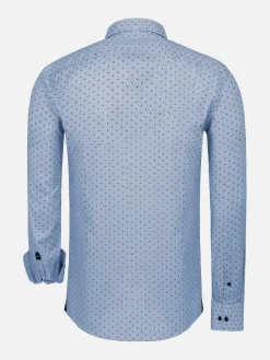 Wam Denim Overhemd Lange Mouwen<Emiliano Slim Fit Blue Overhemd Lange Mouw