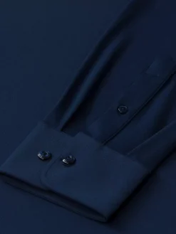 Wam Denim Overhemd Lange Mouwen<Everest Stretched Navy Overhemd Lange Mouw