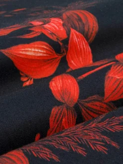 Wam Denim Overhemd Lange Mouwen<Florence Red Floral Black Overhemd Lange Mouw