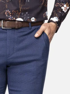 Wam Denim Pantalons<Gimont Slim Fit Navy Pantalon