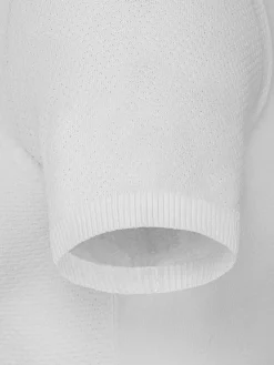 Wam Denim Polo'S<Henry Pique Knit White Polo