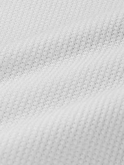 Wam Denim Polo'S<Henry Pique Knit White Polo