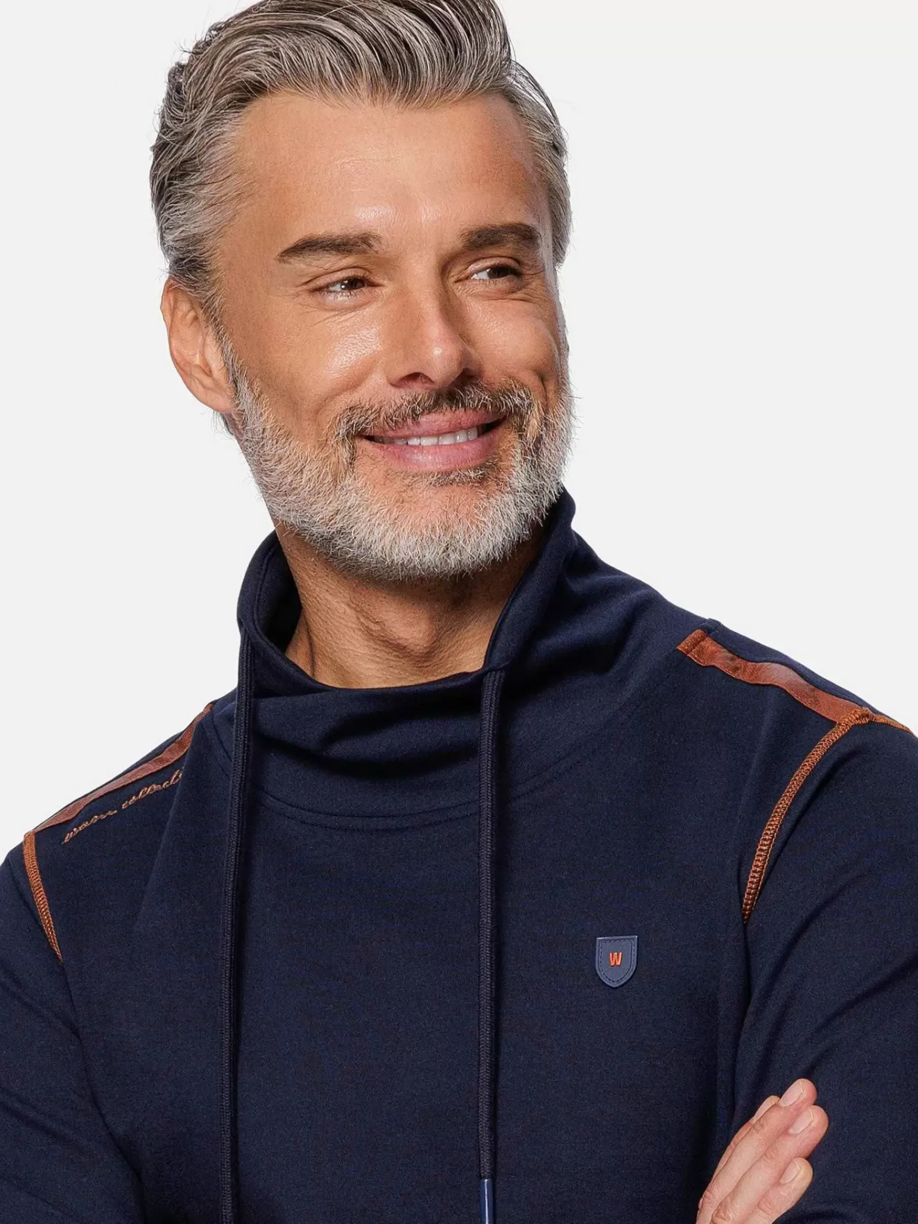 Wam Denim Sweaters<Horizon Turtleneck Navy Sweater