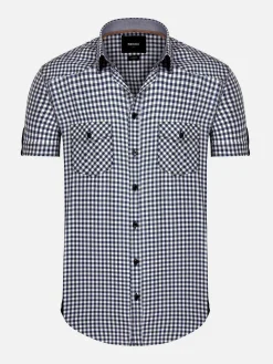 Wam Denim Overhemd Korte Mouwen<Hugo Tailored Fit Navy Overhemd