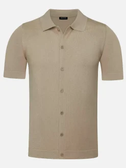 Wam Denim Polo'S<James Full Button-Down Beige Polo