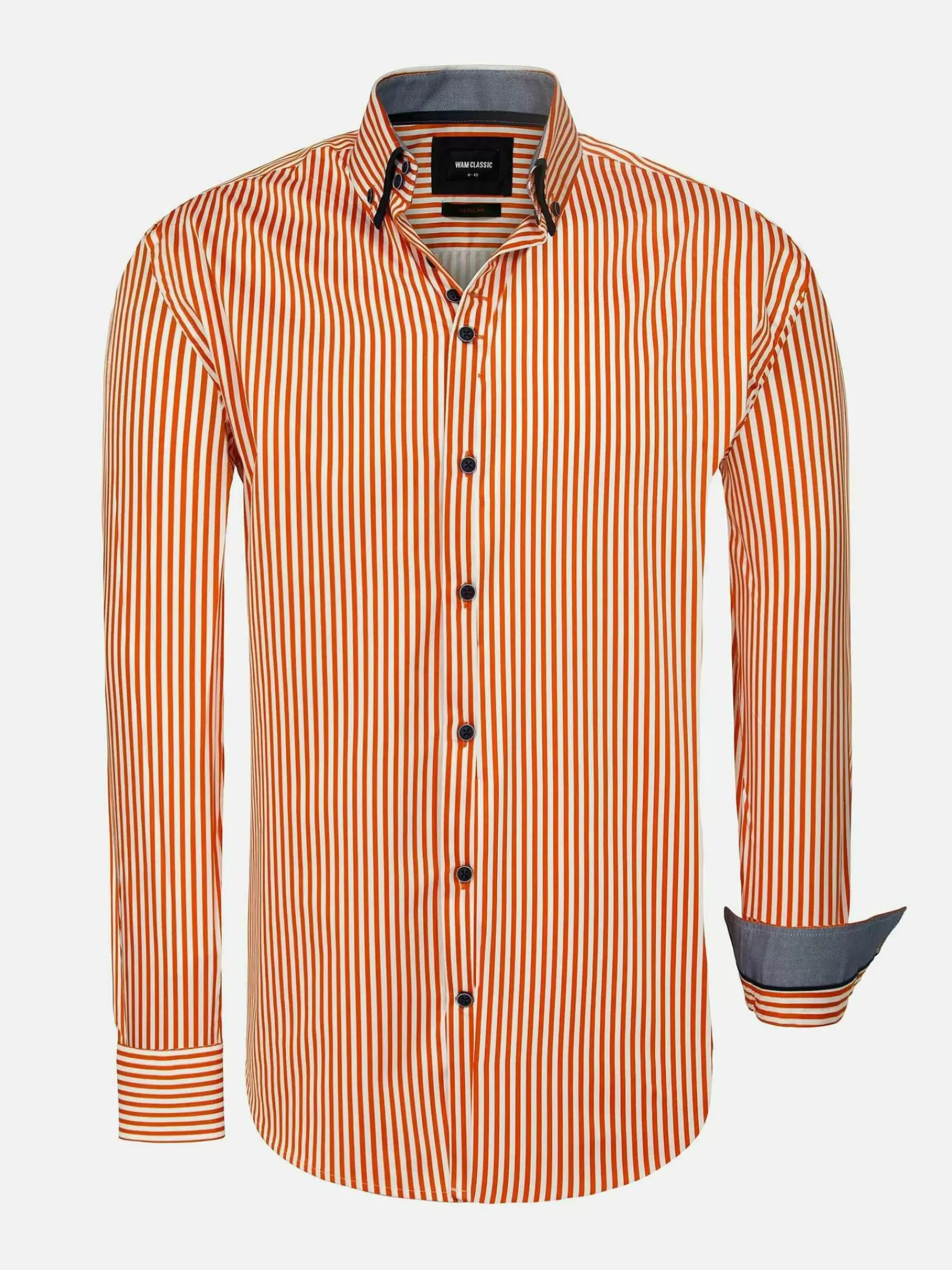Wam Denim Overhemd Lange Mouwen<Kevin Regular Fit Orange Overhemd