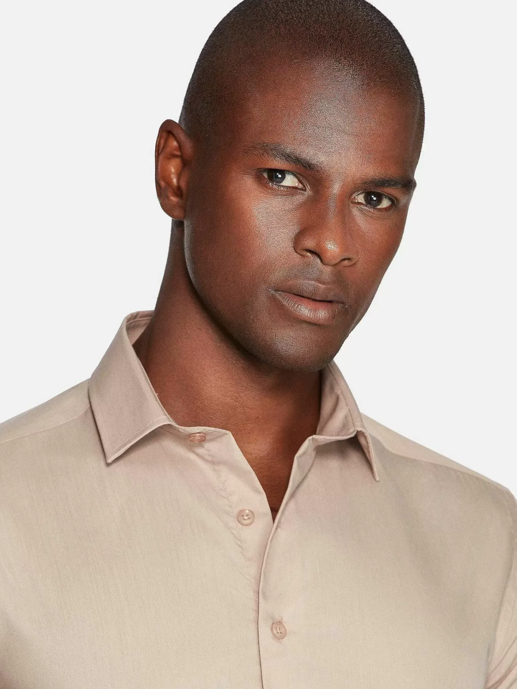 Wam Denim Overhemd Lange Mouwen<Leira Solid Beige Overhemd Lange Mouw