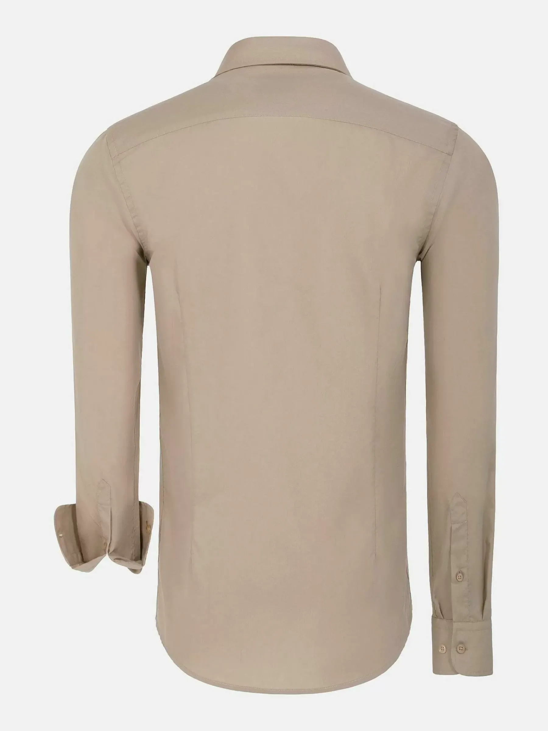 Wam Denim Overhemd Lange Mouwen<Leira Solid Beige Overhemd Lange Mouw