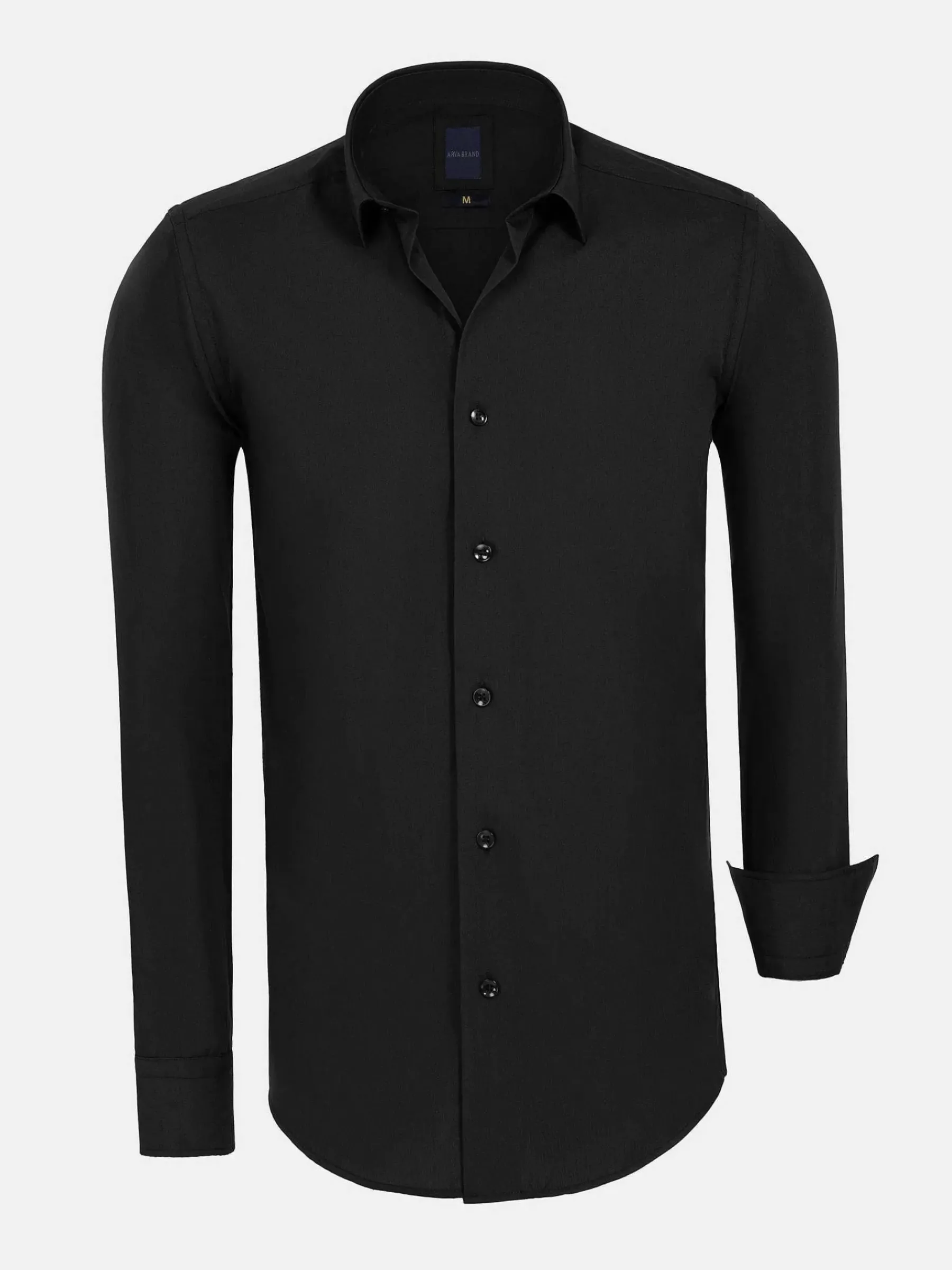 Wam Denim Overhemd Lange Mouwen<Leira Solid Black Overhemd Lange Mouw