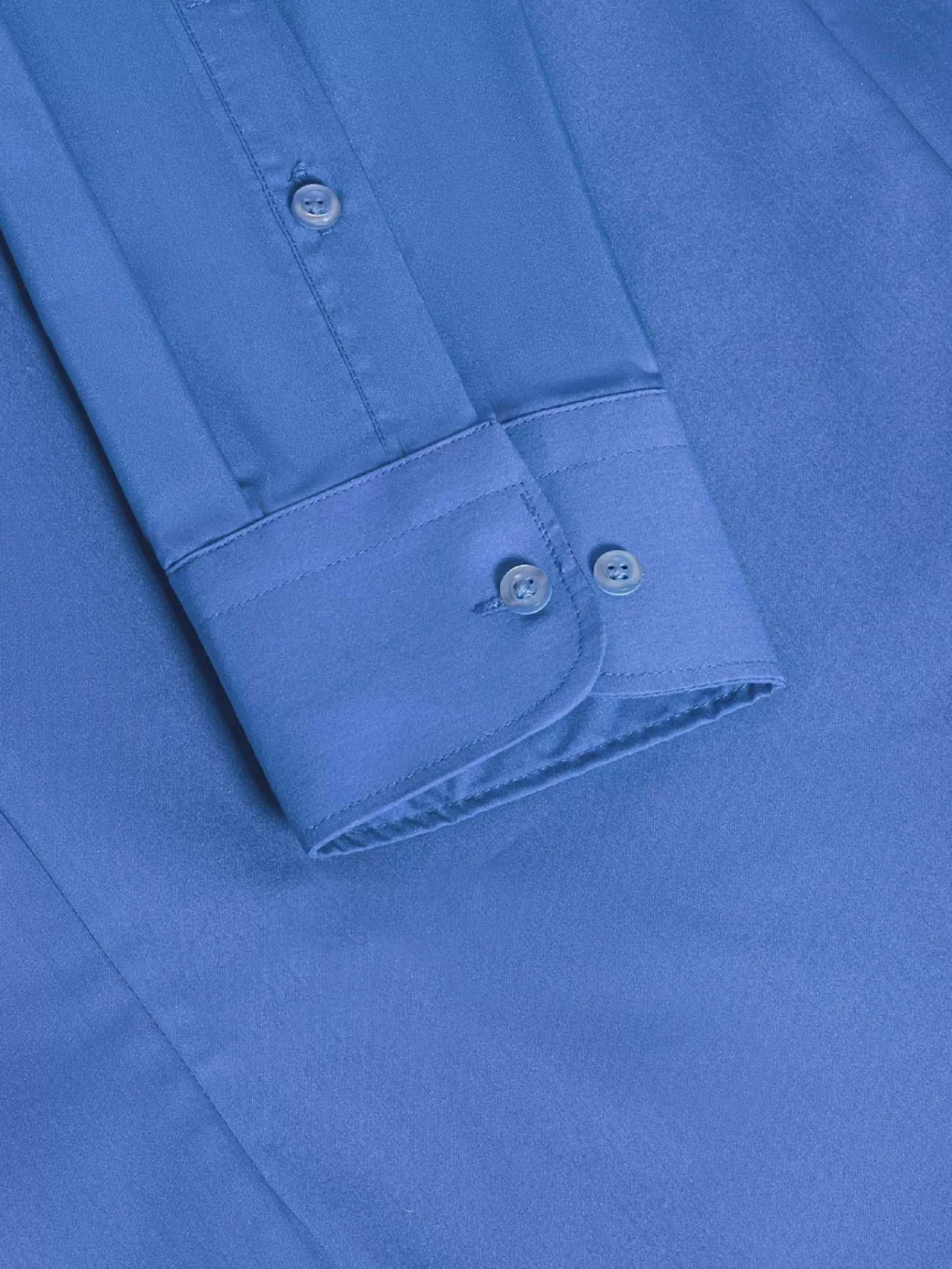 Wam Denim Overhemd Lange Mouwen<Leira Solid Dark Blue Overhemd Lange Mouw