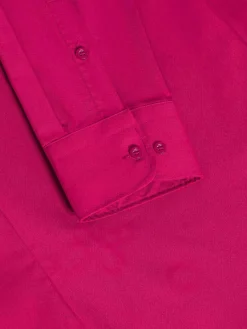 Wam Denim Overhemd Lange Mouwen<Leira Solid Fuchsia Overhemd Lange Mouw