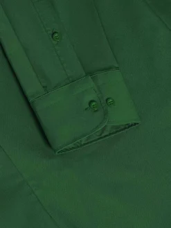 Wam Denim Overhemd Lange Mouwen<Leira Solid Green Overhemd Lange Mouw