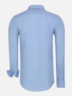 Wam Denim Overhemd Lange Mouwen<Leira Solid Light Blue Overhemd Lange Mouw