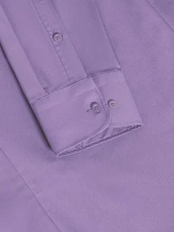 Wam Denim Overhemd Lange Mouwen<Leira Solid Lilac Overhemd Lange Mouw