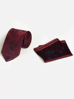 Wam Denim Stropdassen<Liam Dark Red Stropdas