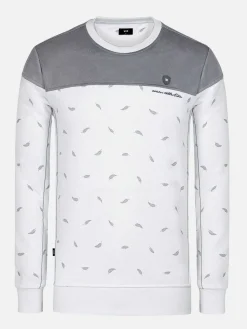 Wam Denim Sweaters<Mariner Ground Floral White Grey Sweater