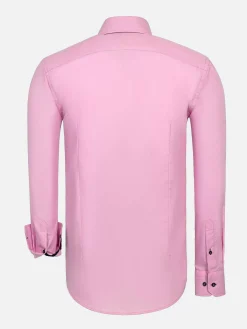 Wam Denim Overhemd Lange Mouwen<Metz Solid Pink Overhemd Lange Mouw