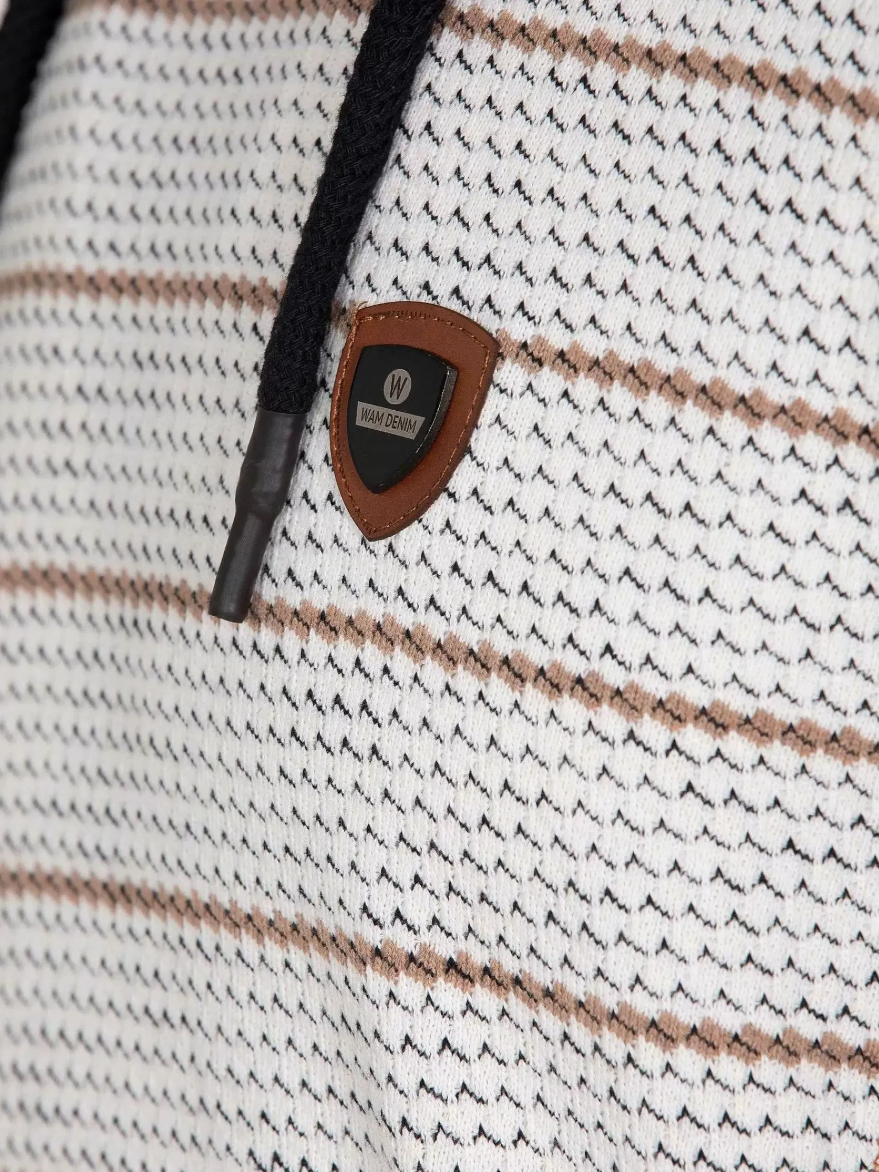 Wam Denim Sweaters<Muro Striped Off-White Sweater