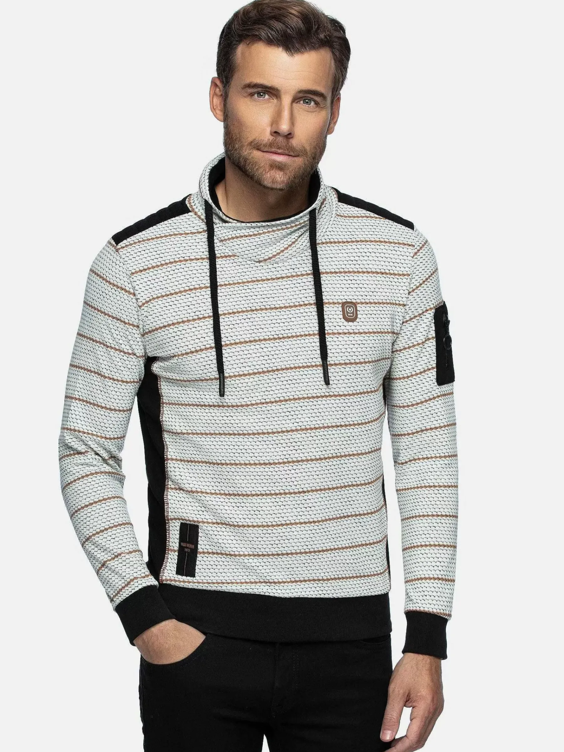 Wam Denim Sweaters<Muro Striped Off-White Sweater