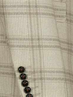 Wam Denim Colberts<Nico Single Breasted Check Beige Colbert