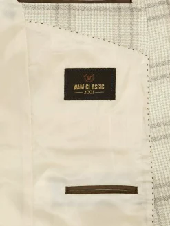 Wam Denim Colberts<Nico Single Breasted Check Beige Colbert