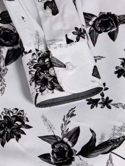 Wam Denim Overhemd Lange Mouwen<Oasis White Floral Print Overhemd Lange Mouw