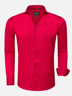 Wam Denim Overhemd Lange Mouwen<Overhemd 75525 Jaen Red