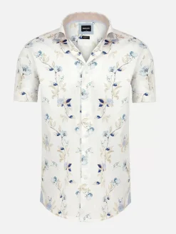 Wam Denim Overhemd Korte Mouwen<Overhemd Korte Mouw 75745 Primrose White